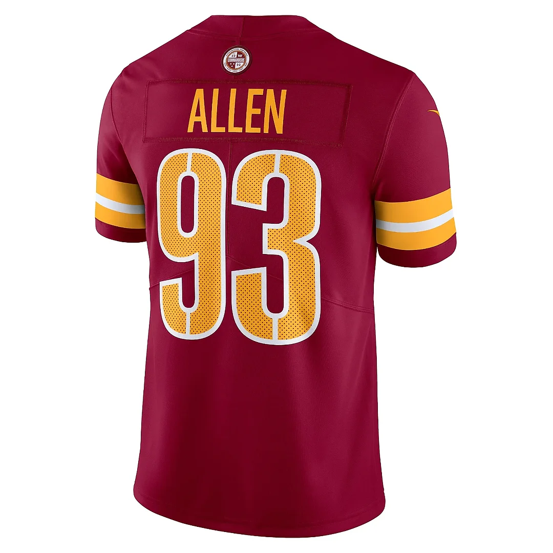 Zennovawear Men's Washington Commanders Jonathan Allen Burgundy Vapor Untouchable Limited Jersey