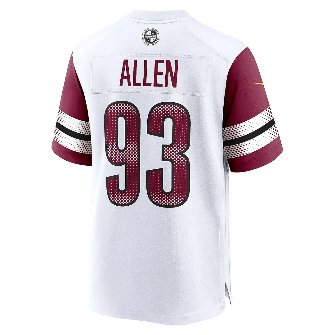Zennovawear Men's Washington Commanders Jonathan Allen White Game Jersey