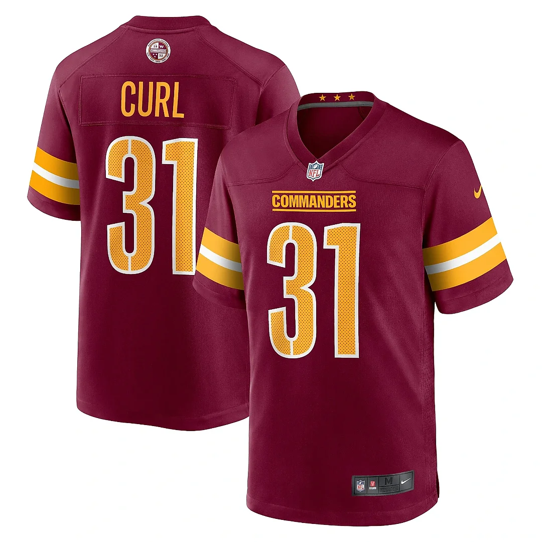 Zennovawear Men's Washington Commanders Kamren Curl Burgundy Game Jersey