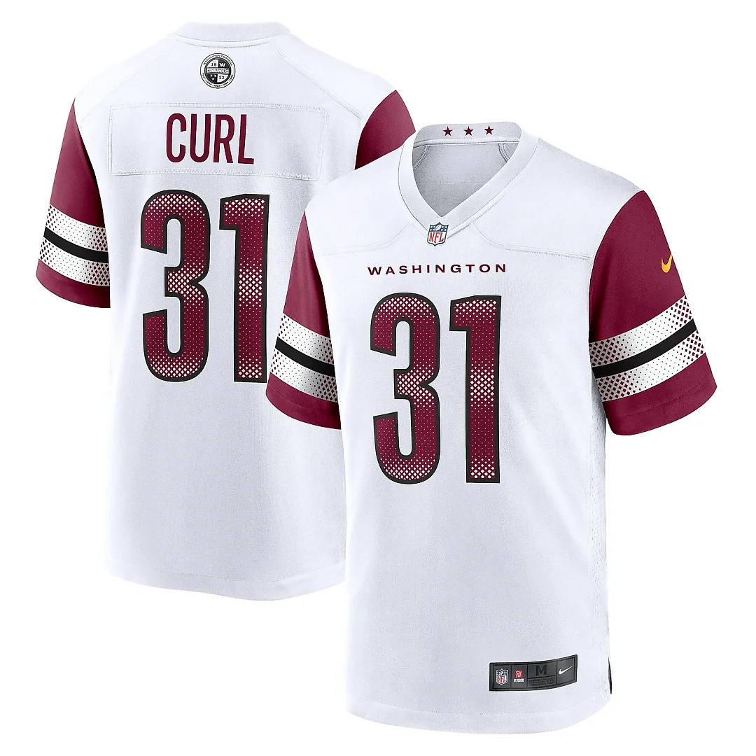 Zennovawear Men's Washington Commanders Kamren Curl White Game Jersey