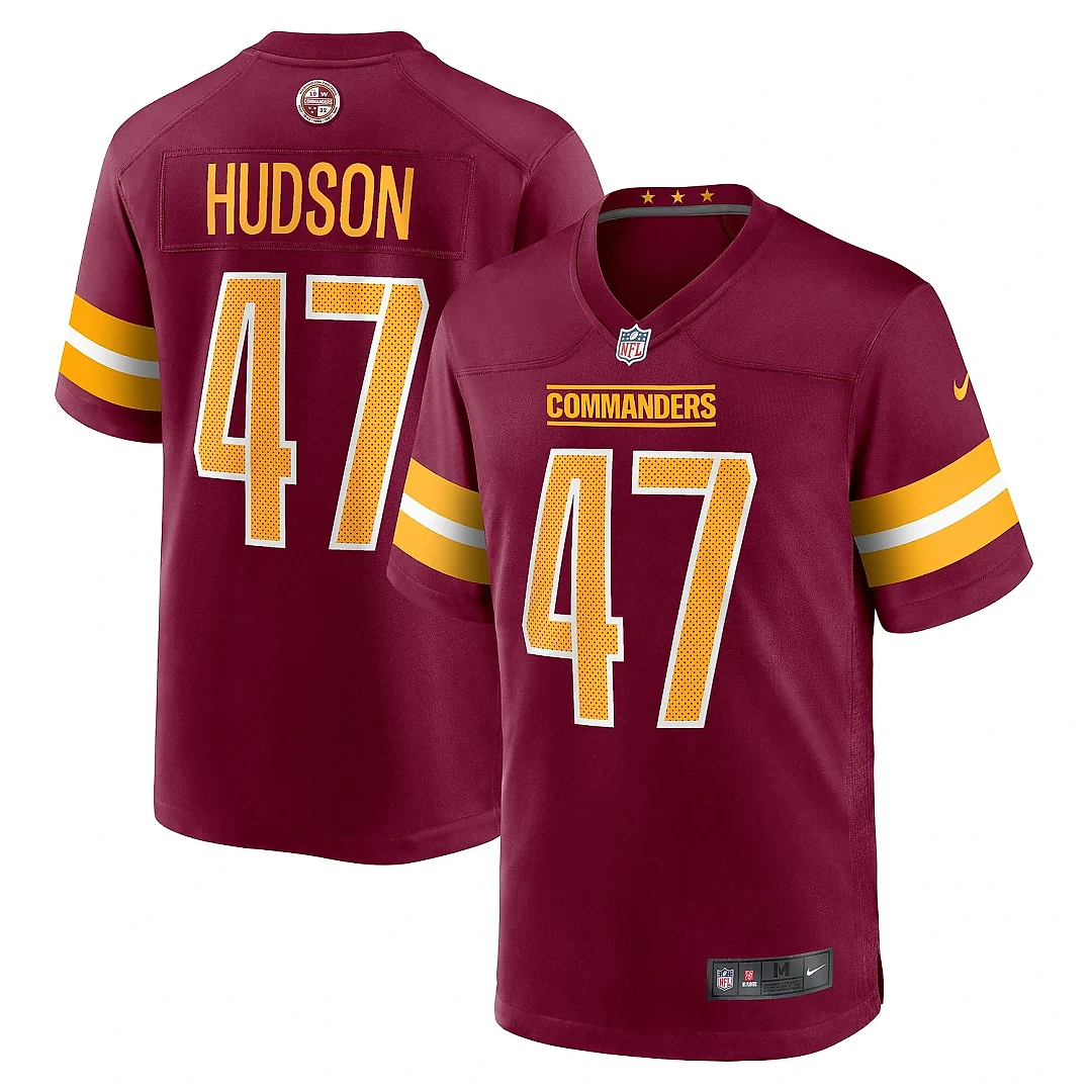 Zennovawear Men's Washington Commanders Khaleke Hudson Burgundy Game Jersey