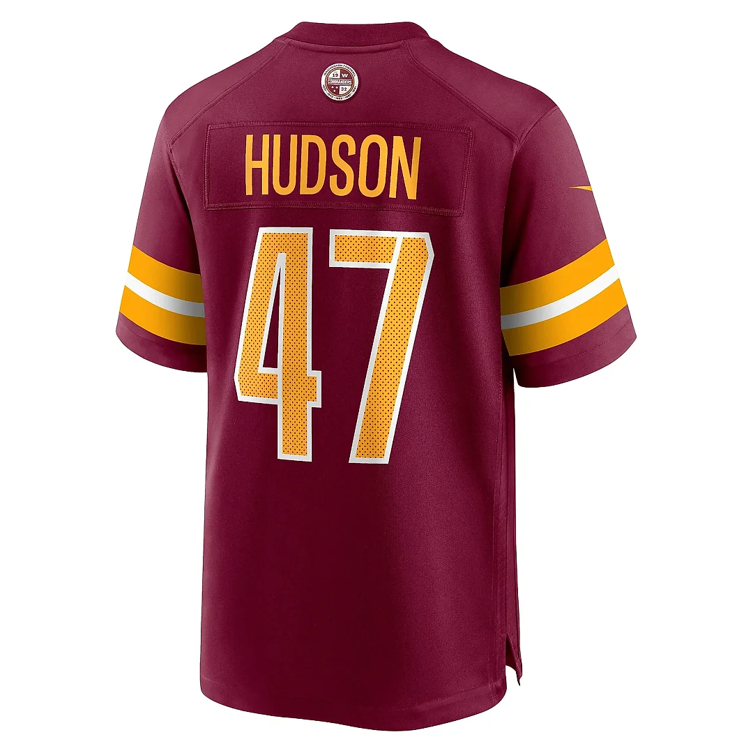 Zennovawear Men's Washington Commanders Khaleke Hudson Burgundy Game Jersey