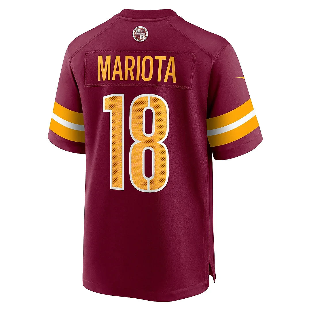 Zennovawear Men's Washington Commanders Marcus Mariota Burgundy Game Jersey