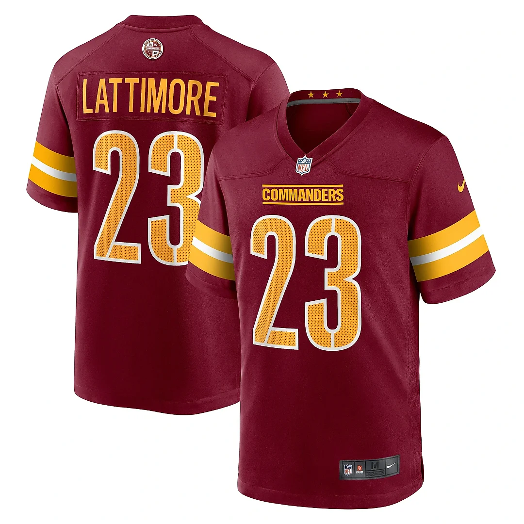 Zennovawear Men's Washington Commanders Marshon Lattimore Burgundy Game Jersey