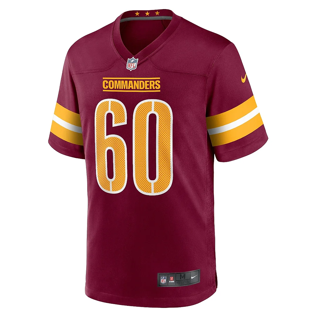 Zennovawear Men's Washington Commanders Michael Deiter Burgundy Game Jersey