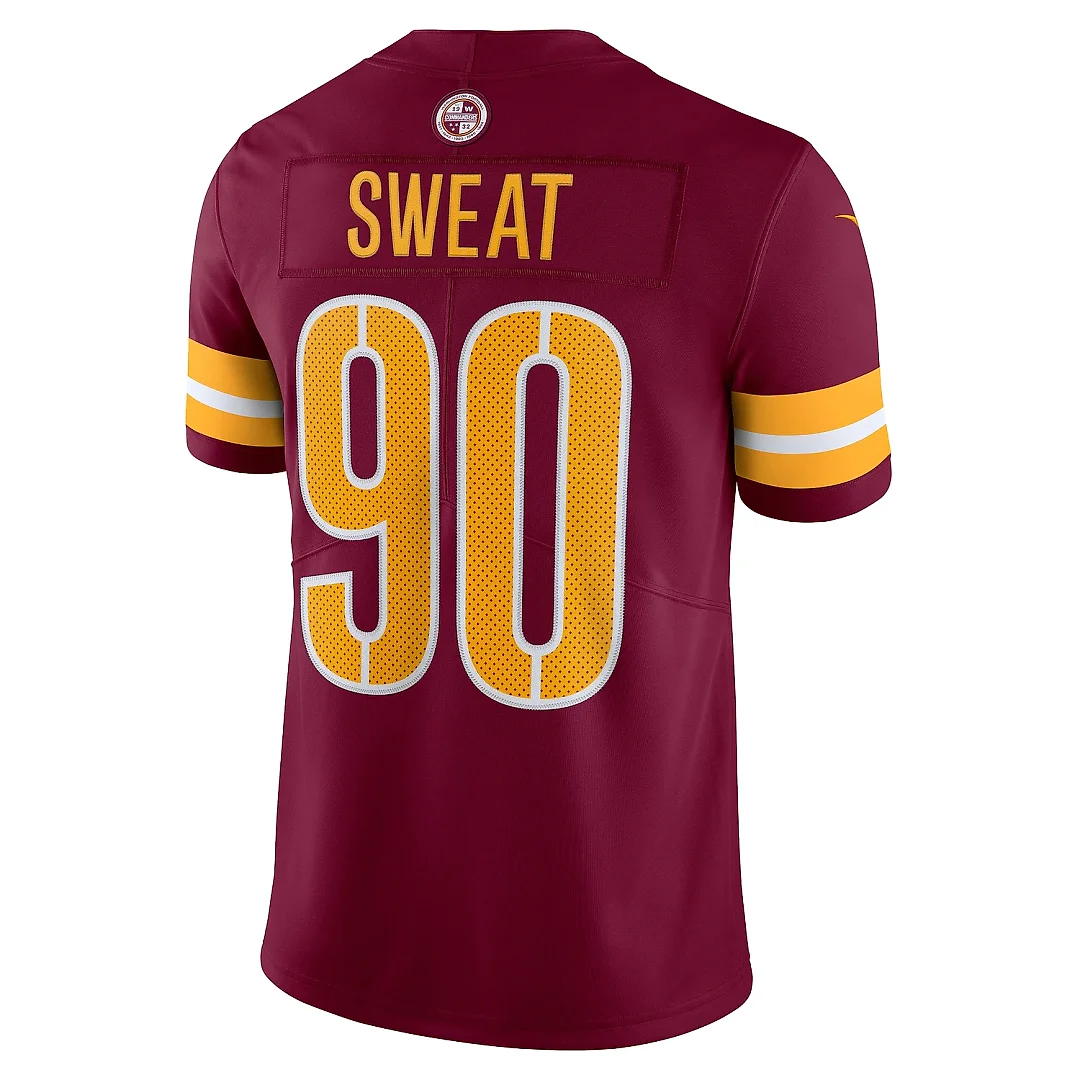 Zennovawear Men's Washington Commanders Montez Sweat Burgundy Vapor Limited Jersey
