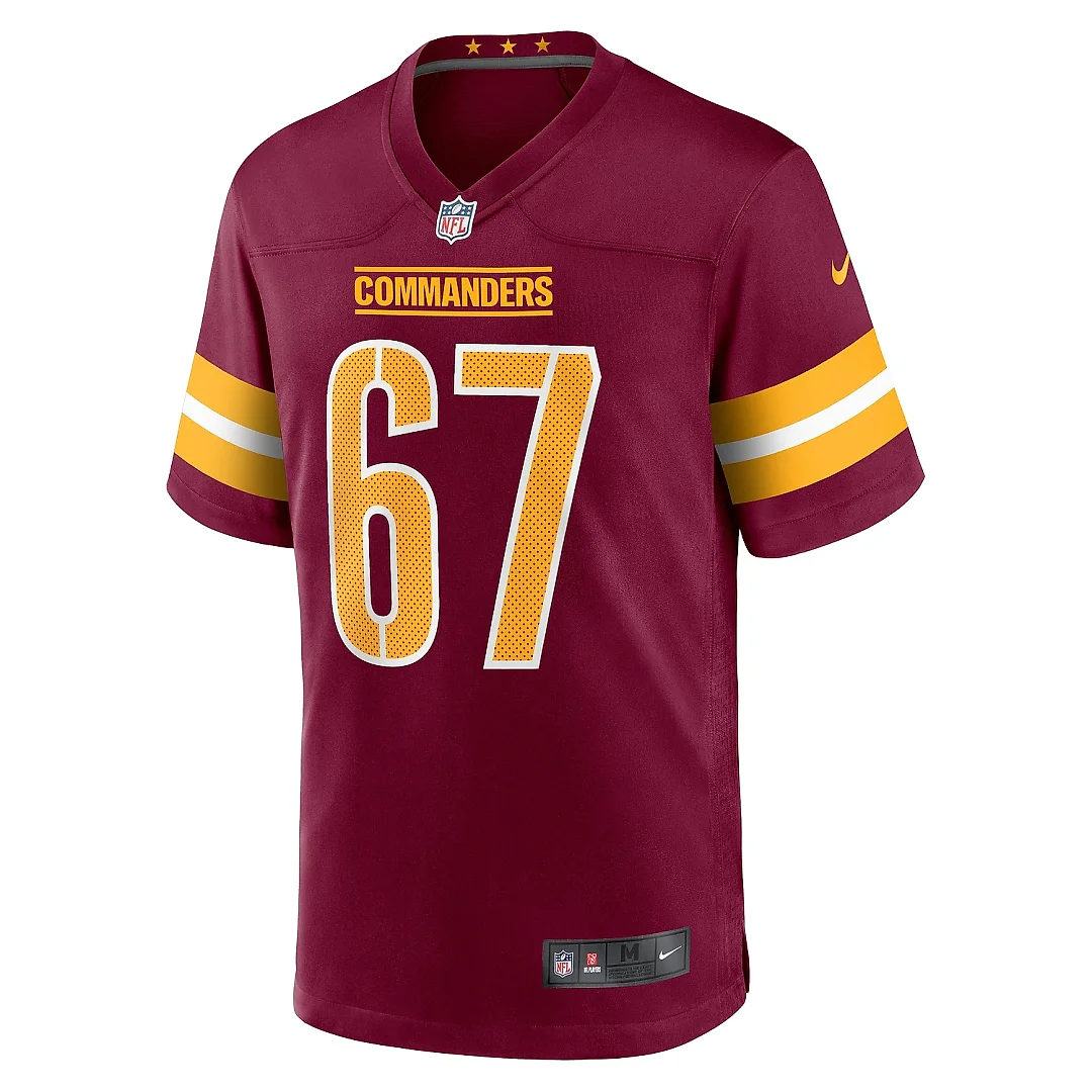 Zennovawear Men's Washington Commanders Nick Allegretti Burgundy Game Jersey
