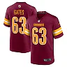 Zennovawear Men's Washington Commanders Nick Gates Burgundy Game Player Jersey