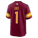 Zennovawear Men's Washington Commanders Number 1 Dad Burgundy Game Jersey
