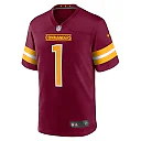 Zennovawear Men's Washington Commanders Number 1 Groom Burgundy Game Jersey