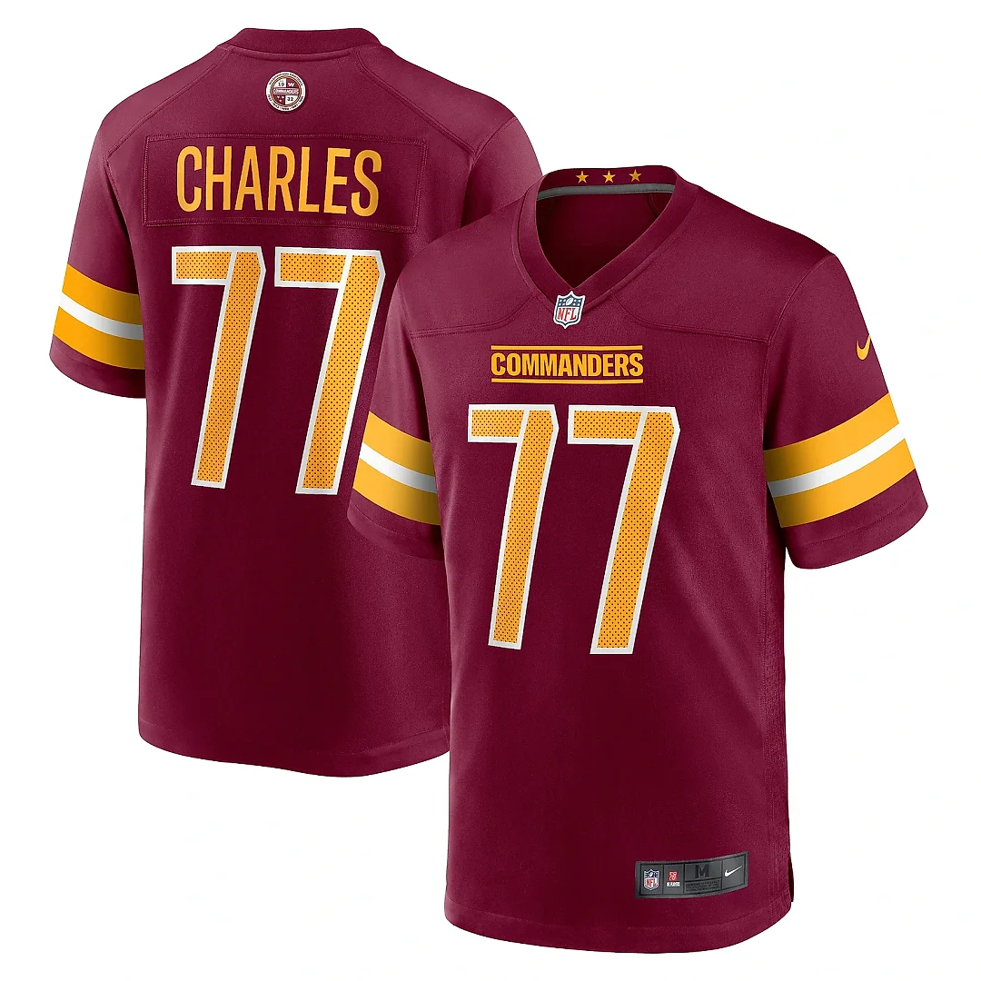 Zennovawear Men's Washington Commanders Saahdiq Charles Burgundy Game Jersey