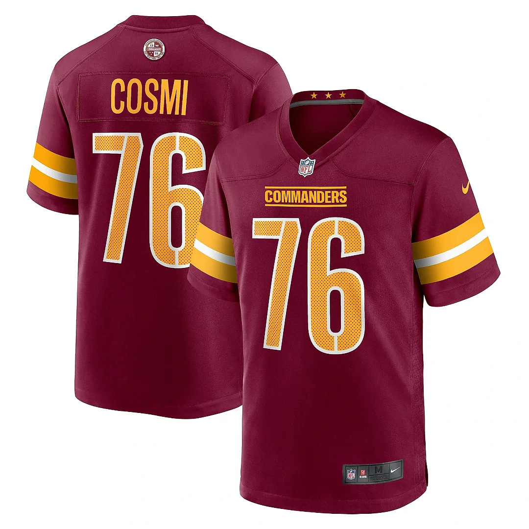 Zennovawear Men's Washington Commanders Sam Cosmi Burgundy Game Jersey