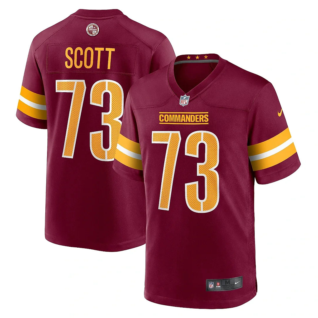 Zennovawear Men's Washington Commanders Trent Scott Burgundy Game Jersey