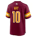 Zennovawear Men's Washington Commanders Tress Way Burgundy Game Jersey