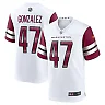 Zennovawear Men's Washington Commanders Zane Gonzalez White Game Jersey