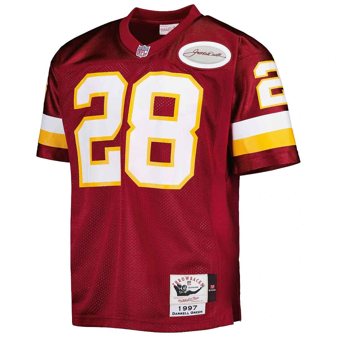 Zennovawear Men's Washington Football Team 1997 Darrell Green Mitchell & Ness Burgundy Throwback Retired Player Jersey