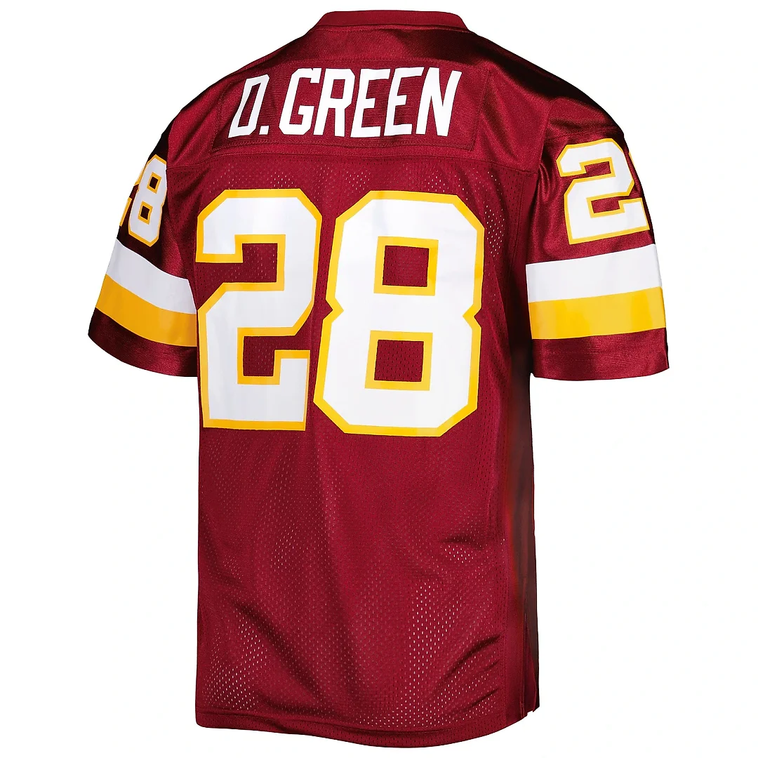 Zennovawear Men's Washington Football Team 1997 Darrell Green Mitchell & Ness Burgundy Throwback Retired Player Jersey