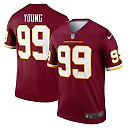 Zennovawear Men's Washington Football Team Chase Young Burgundy Team Legend Player Performance Top