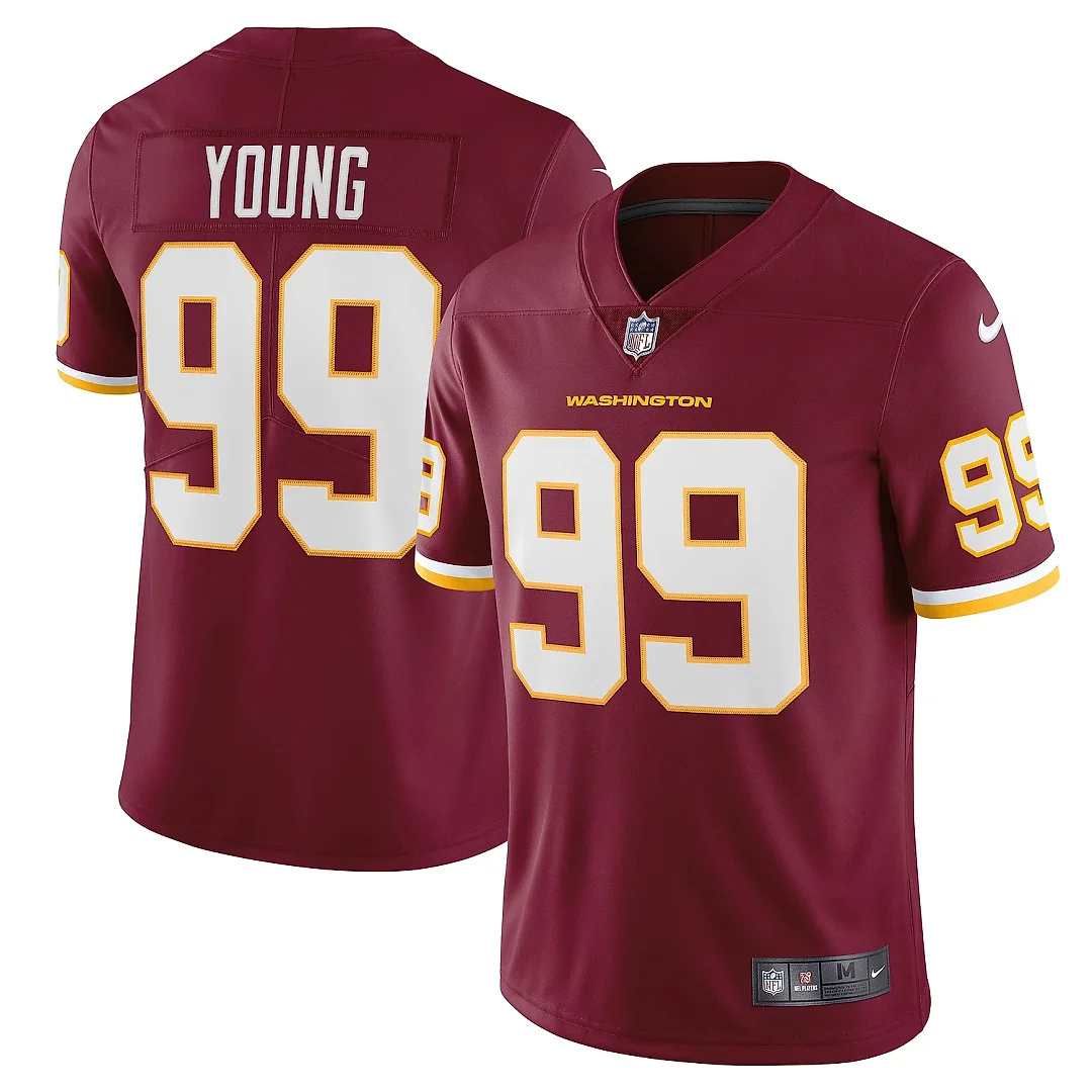 Zennovawear Men's Washington Football Team Chase Young Burgundy Vapor Limited Jersey