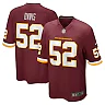 Zennovawear Men's Washington Football Team Jamin Davis Burgundy Game Jersey