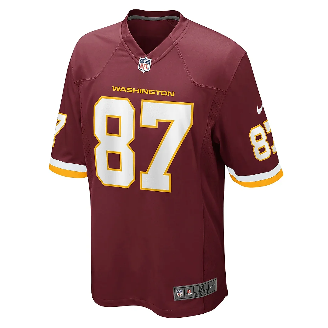 Zennovawear Men's Washington Football Team John Bates Burgundy Game Jersey