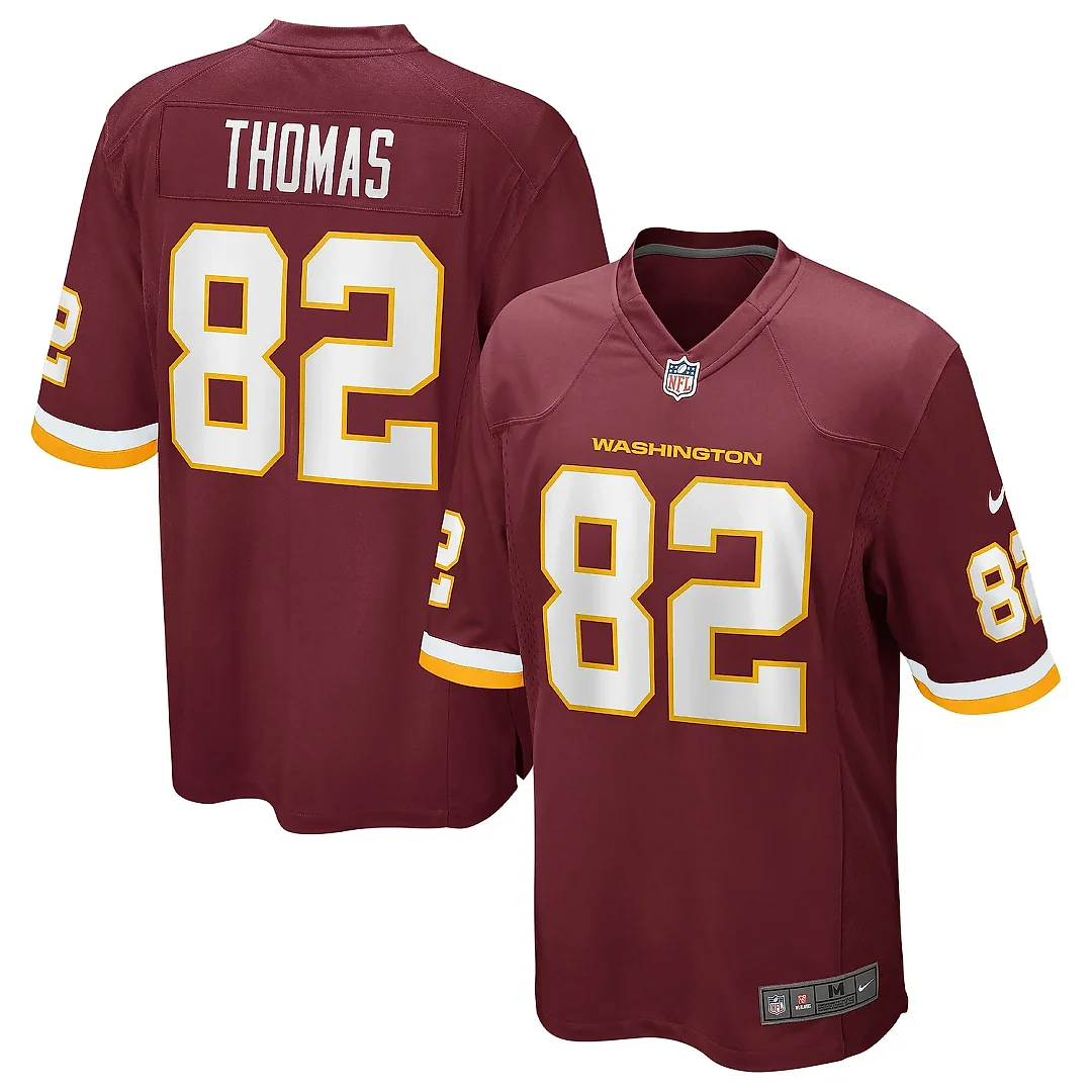Zennovawear Men's Washington Football Team Logan Thomas Burgundy Jersey