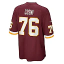 Zennovawear Men's Washington Football Team Sam Cosmi Burgundy Game Jersey