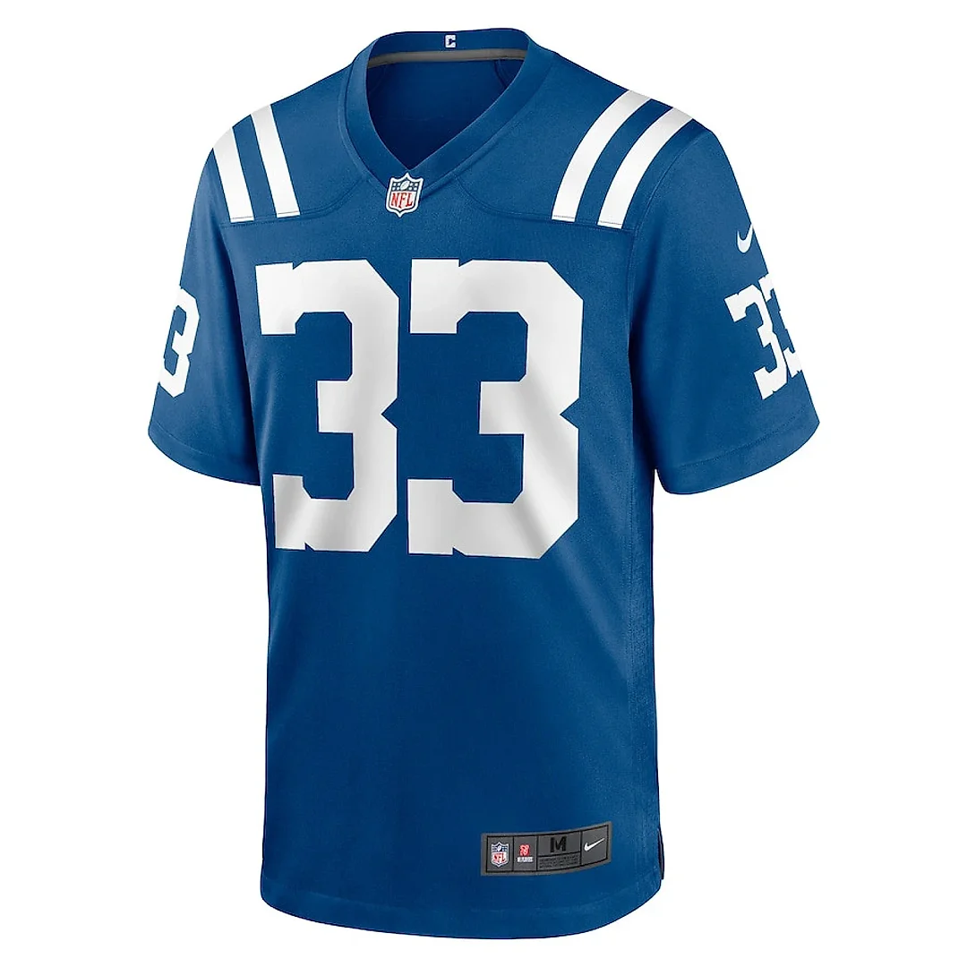 Zennovawear Micah Abraham 33 Indianapolis Colts Game Men Jersey - Royal