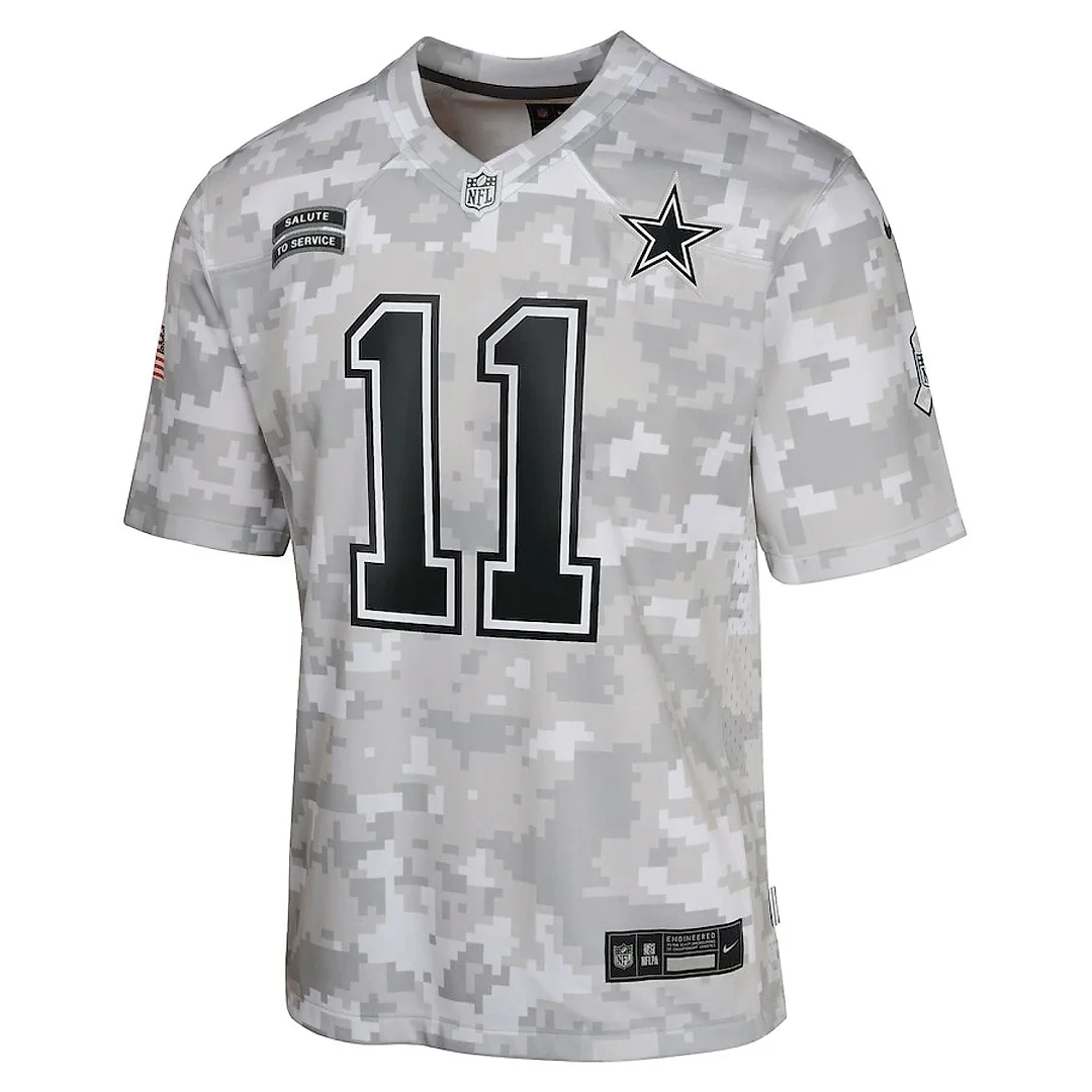 Zennovawear Micah Parsons 11 Dallas Cowboys 2024 Salute to Service Game YOUTH Jersey - Arctic Camo