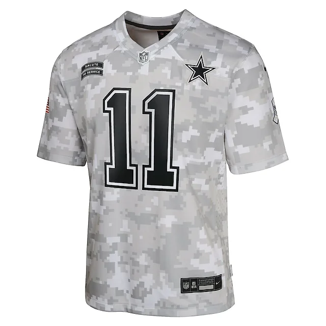 Zennovawear Micah Parsons 11 Dallas Cowboys 2024 Salute to Service Game YOUTH Jersey - Arctic Camo