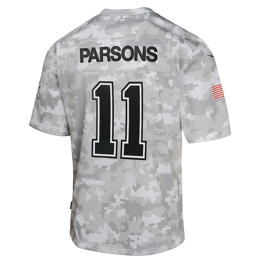 Zennovawear Micah Parsons 11 Dallas Cowboys 2024 Salute to Service Game YOUTH Jersey - Arctic Camo