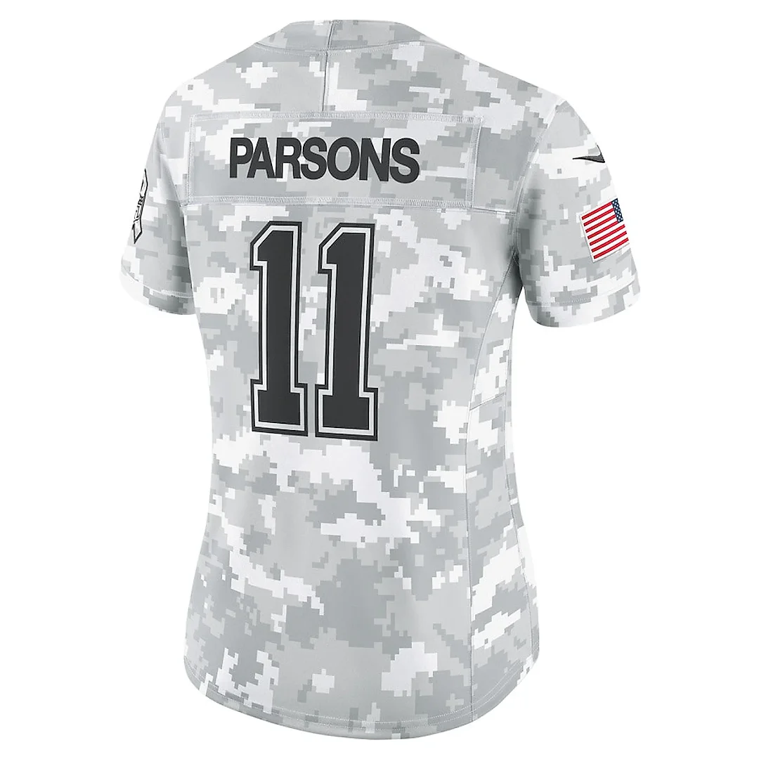 Zennovawear Micah Parsons 11 Dallas Cowboys Women's 2024 Salute to Service Limited Jersey - Arctic Camo