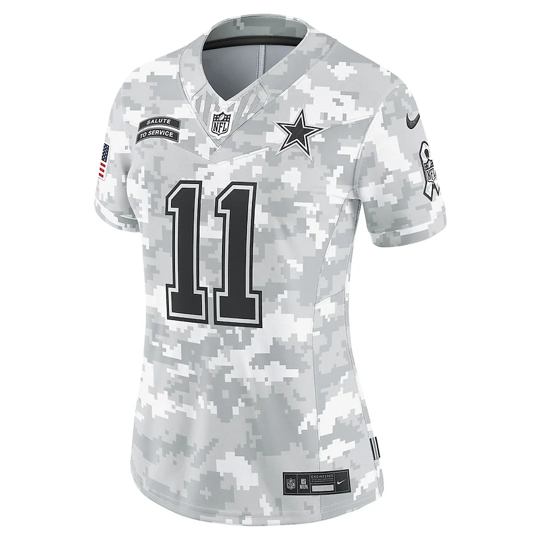 Zennovawear Micah Parsons 11 Dallas Cowboys Women's 2024 Salute to Service Limited Jersey - Arctic Camo