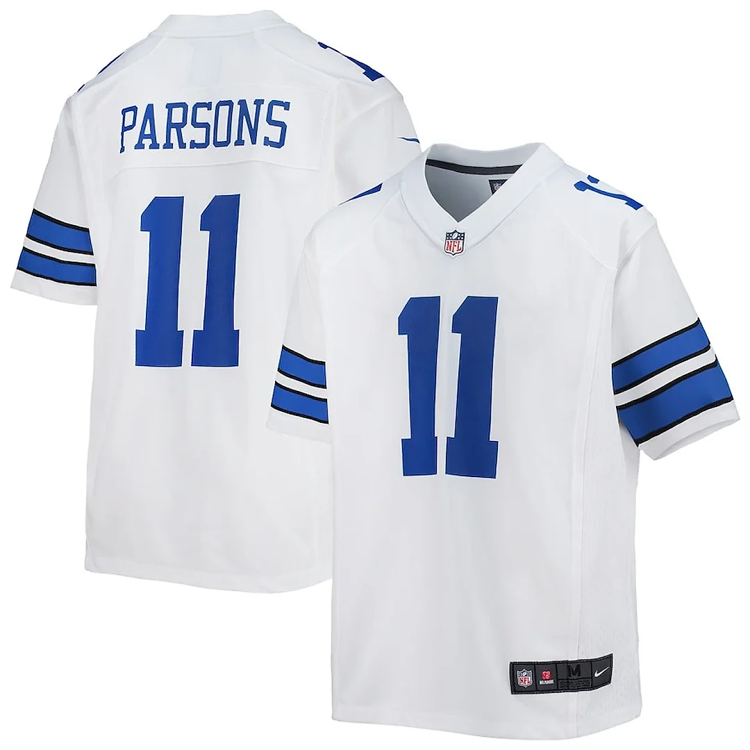 Zennovawear Micah Parsons 11 Dallas Cowboys YOUTH Game Jersey - White