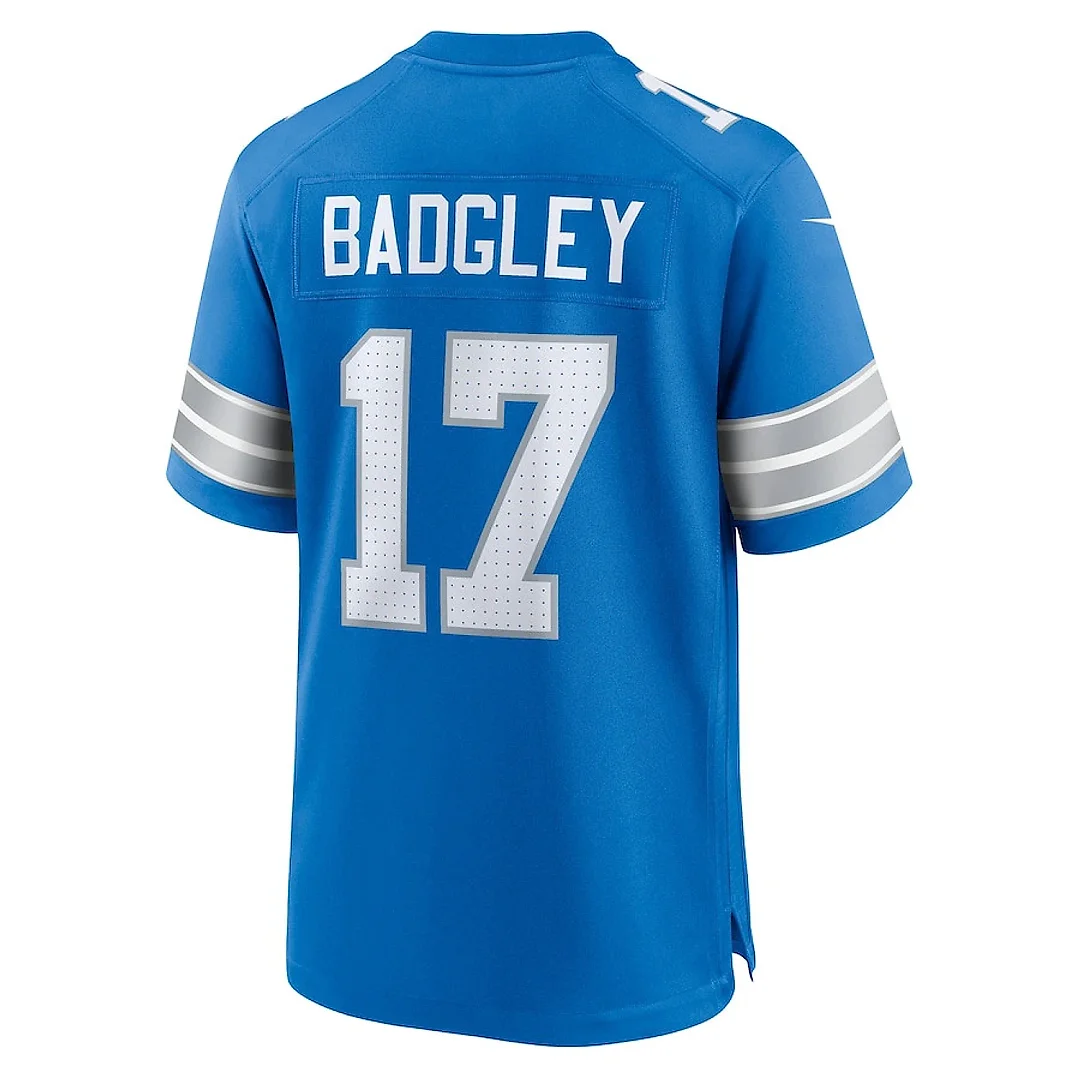 Zennovawear Michael Badgley 17 Detroit Lions Team Game Men Jersey - Blue