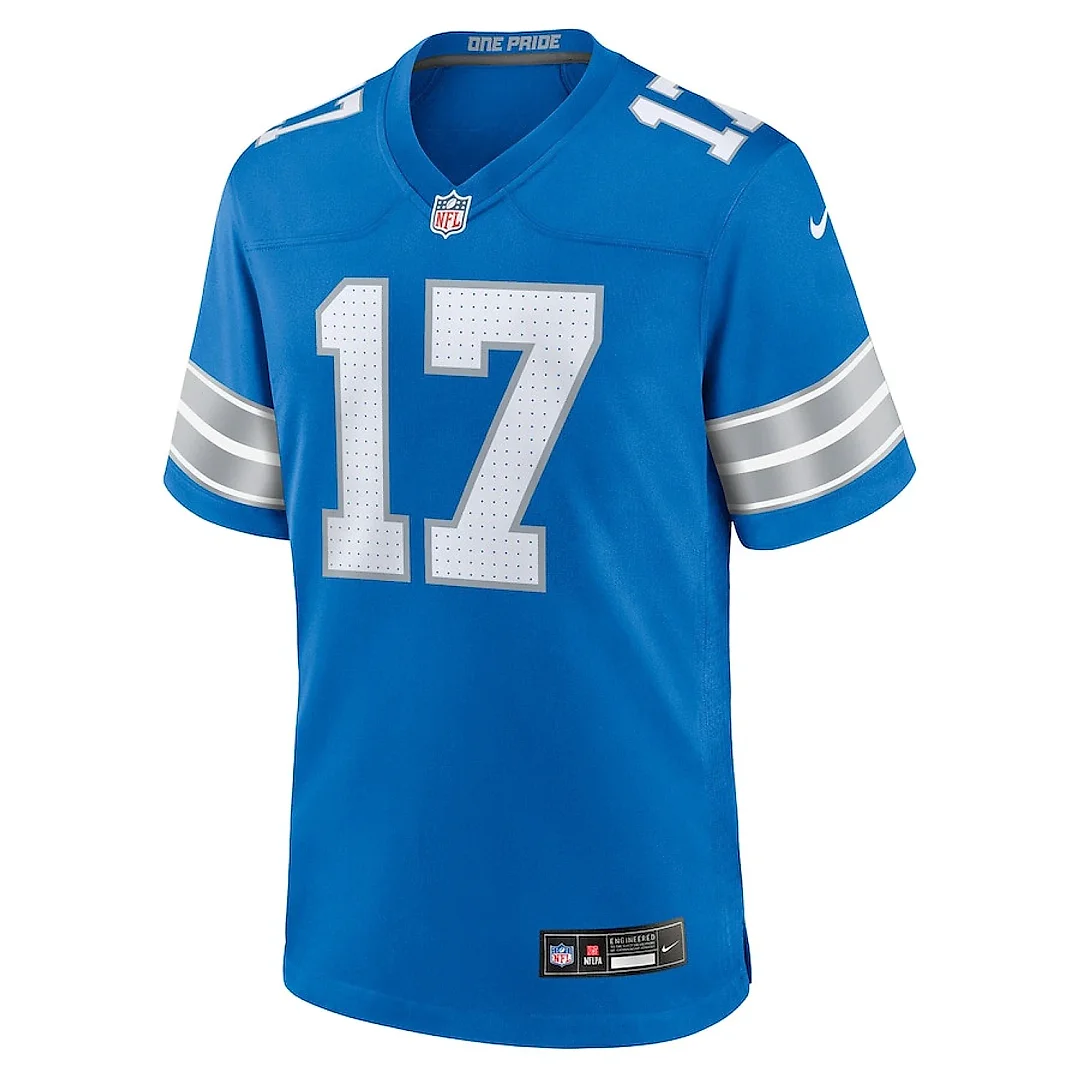 Zennovawear Michael Badgley 17 Detroit Lions Team Game Men Jersey - Blue