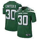 Zennovawear Michael Carter II 30 New York Jets Men Game Jersey - Gotham Green