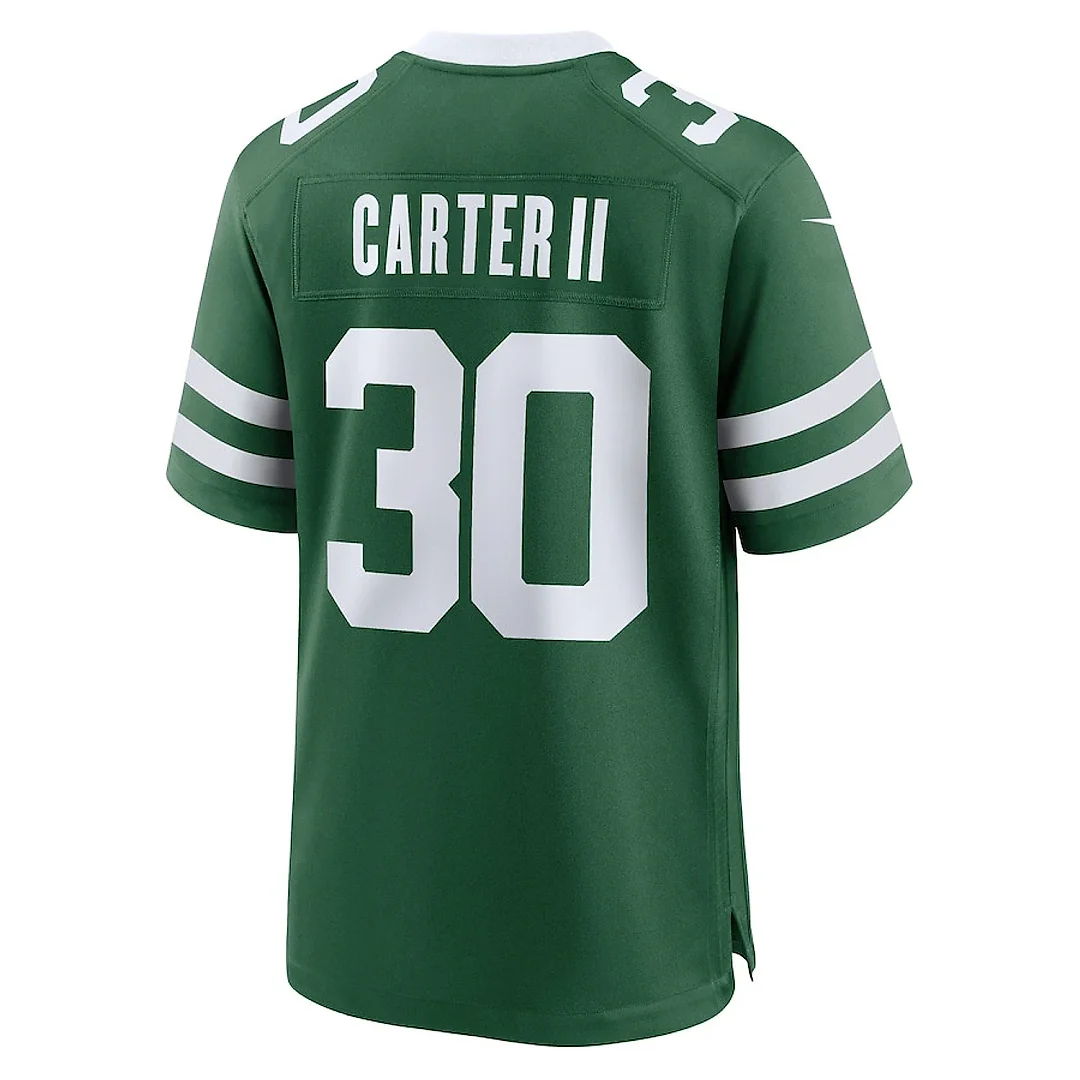 Zennovawear Michael Carter II 30 New York Jets Team Game Men Jersey - Legacy Green