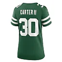 Zennovawear Michael Carter II 30 New York Jets Women's Team Game Jersey - Legacy Green