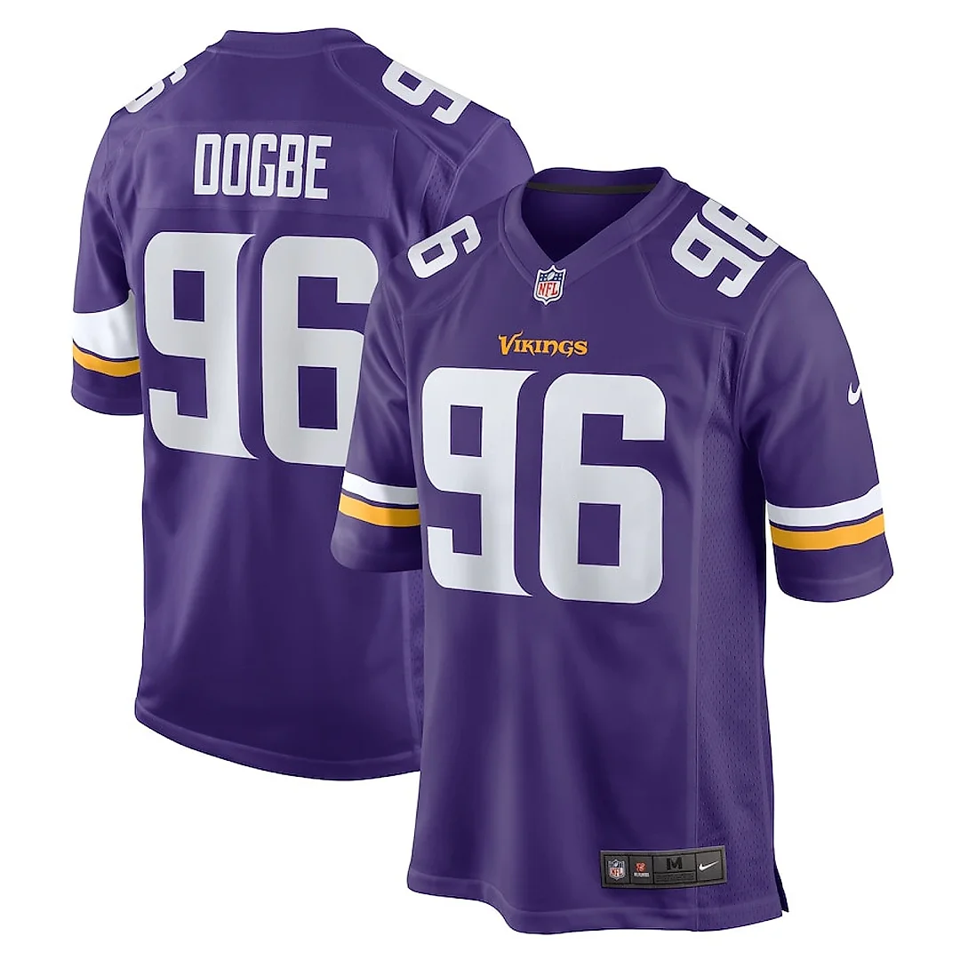 Zennovawear Michael Dogbe 96 Minnesota Vikings Team Game Men Jersey - Purple