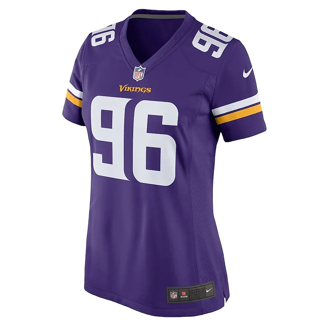 Zennovawear Michael Dogbe 96 Minnesota Vikings Team Game Women Jersey - Purple