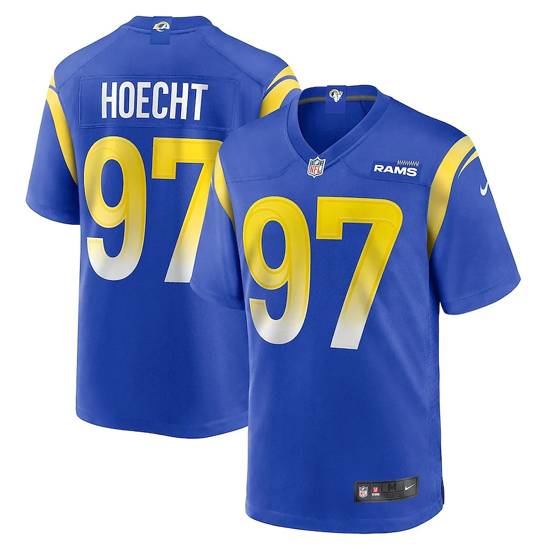 Zennovawear Michael Hoecht 97 Los Angeles Rams Game Player Men Jersey - Royal