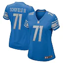 Zennovawear Michael Schofield 71 Detroit Lions Game Women Jersey - Blue