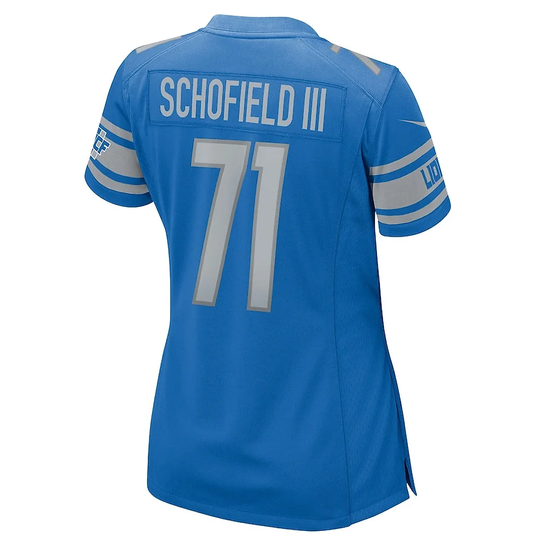 Zennovawear Michael Schofield 71 Detroit Lions Game Women Jersey - Blue