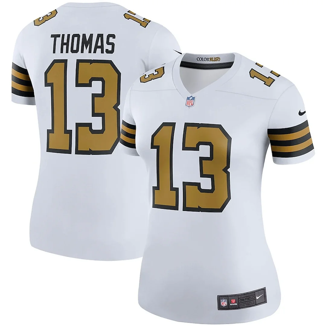 Zennovawear Michael Thomas 13 New Orleans Saints Women Color Rush Legend Jersey - White