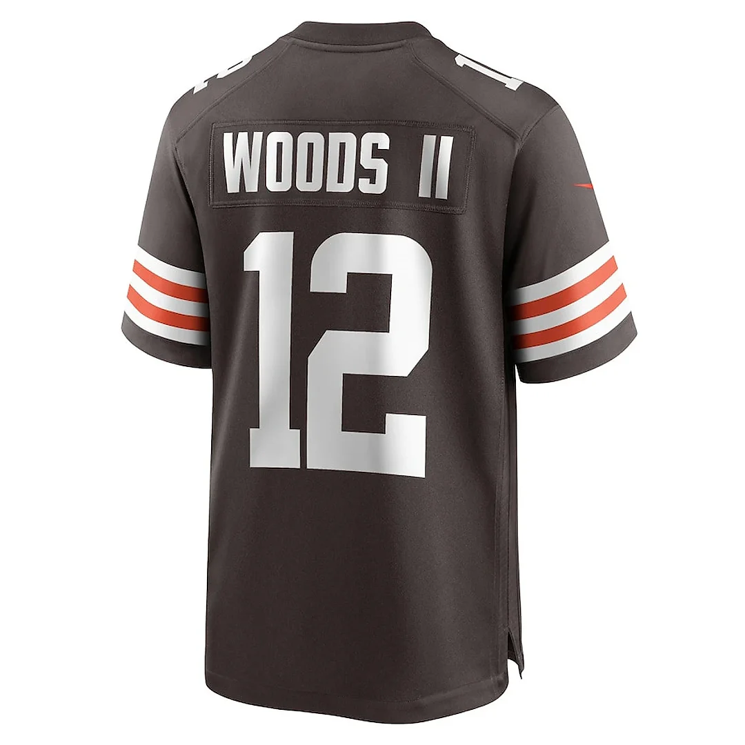 Zennovawear Michael Woods II 12 Cleveland Browns Game Men Jersey - Brown