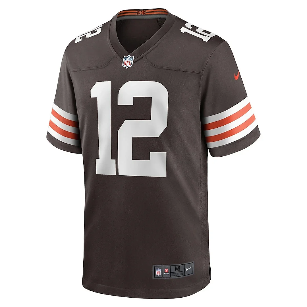 Zennovawear Michael Woods II 12 Cleveland Browns Game Men Jersey - Brown