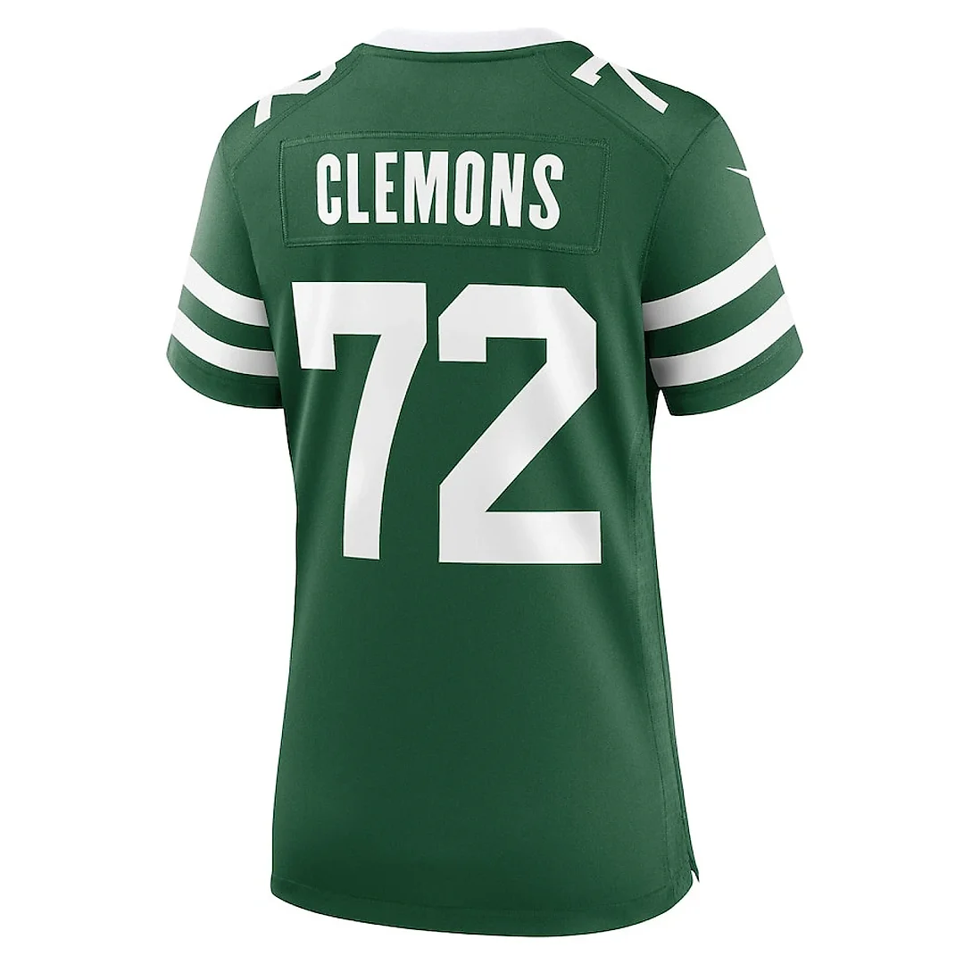 Zennovawear Micheal Clemons 72 New York Jets Women's Team Game Jersey - Legacy Green