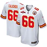 Zennovawear Mike Caliendo 66 Kansas City Chiefs AFC Champions Patch Game Men Jersey - White