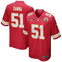 Zennovawear Mike Danna 51 Kansas City Chiefs AFC Champions Patch Game Men Jersey - Red